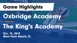 Oxbridge Academy vs The King's Academy Game Highlights - Oct. 15, 2019