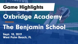Oxbridge Academy vs The Benjamin School Game Highlights - Sept. 10, 2019