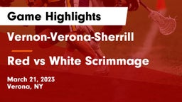 Vernon-Verona-Sherrill  vs Red vs White Scrimmage Game Highlights - March 21, 2023
