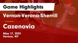 Vernon-Verona-Sherrill  vs Cazenovia  Game Highlights - May 17, 2023