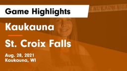 Kaukauna  vs St. Croix Falls  Game Highlights - Aug. 28, 2021