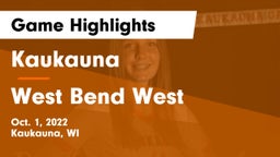 Kaukauna  vs West Bend West  Game Highlights - Oct. 1, 2022