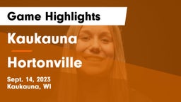 Kaukauna  vs Hortonville  Game Highlights - Sept. 14, 2023