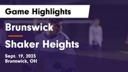 Brunswick  vs Shaker Heights  Game Highlights - Sept. 19, 2023