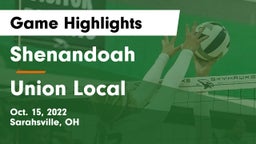 Shenandoah  vs Union Local  Game Highlights - Oct. 15, 2022