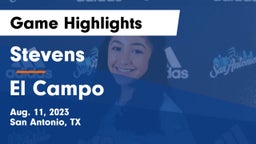 Stevens  vs El Campo  Game Highlights - Aug. 11, 2023