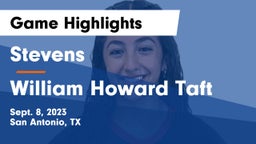 Stevens  vs William Howard Taft  Game Highlights - Sept. 8, 2023