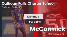 Matchup: Calhoun Falls Charte vs. McCormick  2018
