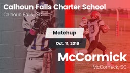 Matchup: Calhoun Falls Charte vs. McCormick  2019