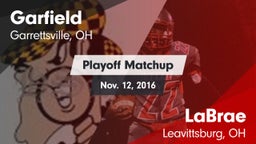 Matchup: Garfield  vs. LaBrae  2016