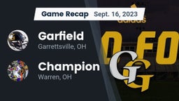 Recap: Garfield  vs. Champion  2023