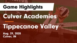 Culver Academies vs Tippecanoe Valley  Game Highlights - Aug. 29, 2020