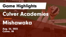 Culver Academies vs Mishawaka  Game Highlights - Aug. 26, 2023