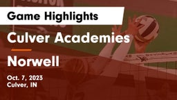 Culver Academies vs Norwell  Game Highlights - Oct. 7, 2023