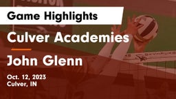 Culver Academies vs John Glenn  Game Highlights - Oct. 12, 2023
