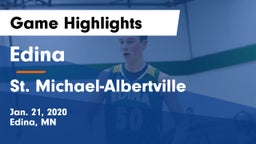 Edina  vs St. Michael-Albertville  Game Highlights - Jan. 21, 2020