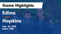 Edina  vs Hopkins  Game Highlights - Feb. 28, 2020