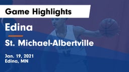 Edina  vs St. Michael-Albertville  Game Highlights - Jan. 19, 2021