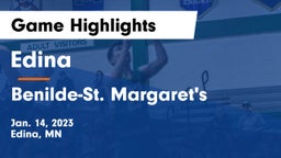 Edina  vs Benilde-St. Margaret's  Game Highlights - Jan. 14, 2023