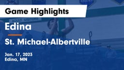 Edina  vs St. Michael-Albertville  Game Highlights - Jan. 17, 2023