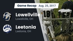 Recap: Lowellville  vs. Leetonia  2017