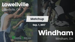 Matchup: Lowellville High Sch vs. Windham  2017