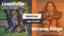 Matchup: Lowellville High Sch vs. Mineral Ridge  2017