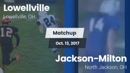 Matchup: Lowellville High Sch vs. Jackson-Milton  2017