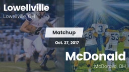 Matchup: Lowellville High Sch vs. McDonald  2017