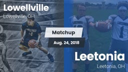 Matchup: Lowellville High Sch vs. Leetonia  2018
