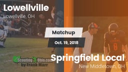 Matchup: Lowellville High Sch vs. Springfield Local  2018