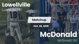 Matchup: Lowellville High Sch vs. McDonald  2018