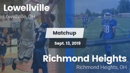 Matchup: Lowellville High Sch vs. Richmond Heights  2019