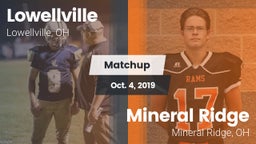 Matchup: Lowellville High Sch vs. Mineral Ridge  2019