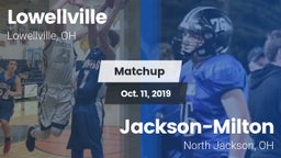 Matchup: Lowellville High Sch vs. Jackson-Milton  2019