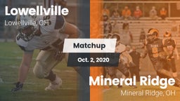 Matchup: Lowellville High Sch vs. Mineral Ridge  2020