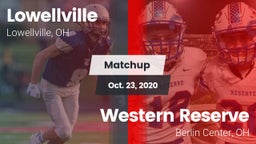Matchup: Lowellville High Sch vs. Western Reserve  2020
