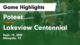 Poteet  vs Lakeview Centennial  Game Highlights - Sept. 19, 2020