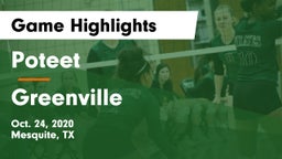 Poteet  vs Greenville  Game Highlights - Oct. 24, 2020