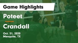 Poteet  vs Crandall  Game Highlights - Oct. 31, 2020