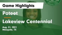 Poteet  vs Lakeview Centennial  Game Highlights - Aug. 31, 2021