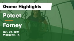 Poteet  vs Forney  Game Highlights - Oct. 22, 2021