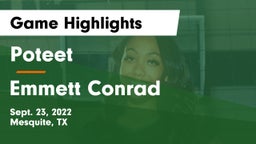 Poteet  vs Emmett Conrad  Game Highlights - Sept. 23, 2022