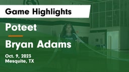 Poteet  vs Bryan Adams  Game Highlights - Oct. 9, 2023