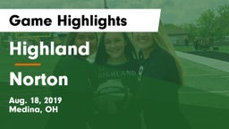 Highland  vs Norton  Game Highlights - Aug. 18, 2019