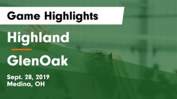 Highland  vs GlenOak  Game Highlights - Sept. 28, 2019