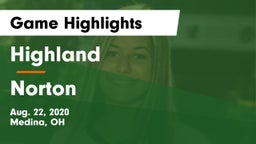 Highland  vs Norton  Game Highlights - Aug. 22, 2020