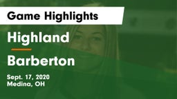 Highland  vs Barberton  Game Highlights - Sept. 17, 2020