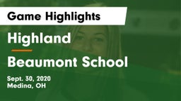 Highland  vs Beaumont School Game Highlights - Sept. 30, 2020