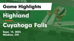 Highland  vs Cuyahoga Falls  Game Highlights - Sept. 14, 2023